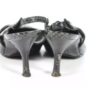 Salvatore Ferragamo Shoes - SALVATORE FERRAGAMO BLACK SNAKESKIN SIZE 7.5 Salvatore Ferragamo Shoes - SALVATORE FERRAGAMO BLACK SNAKESKIN SIZE 7.5